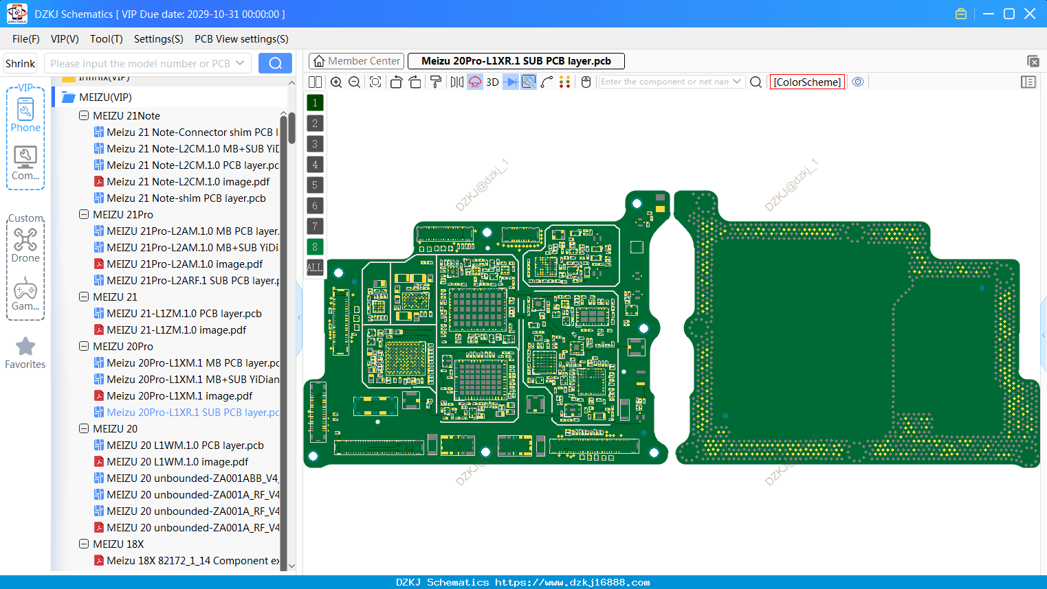 Meizu 20Pro-L1XR.1 SUB PCB Layer